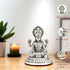 Silver Finish Lakshmi Statue - Ideal for Home and Temple Décor